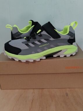 7Y/8.5W Merrell Moab Speed 2 Low AC Black Citron Gray Neon Green Trail Sneakers